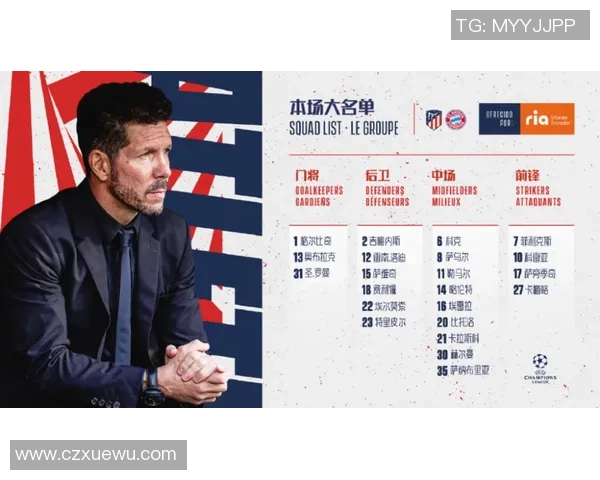 马德里竞技与拜仁慕尼黑首发阵容分析及战术对决展望